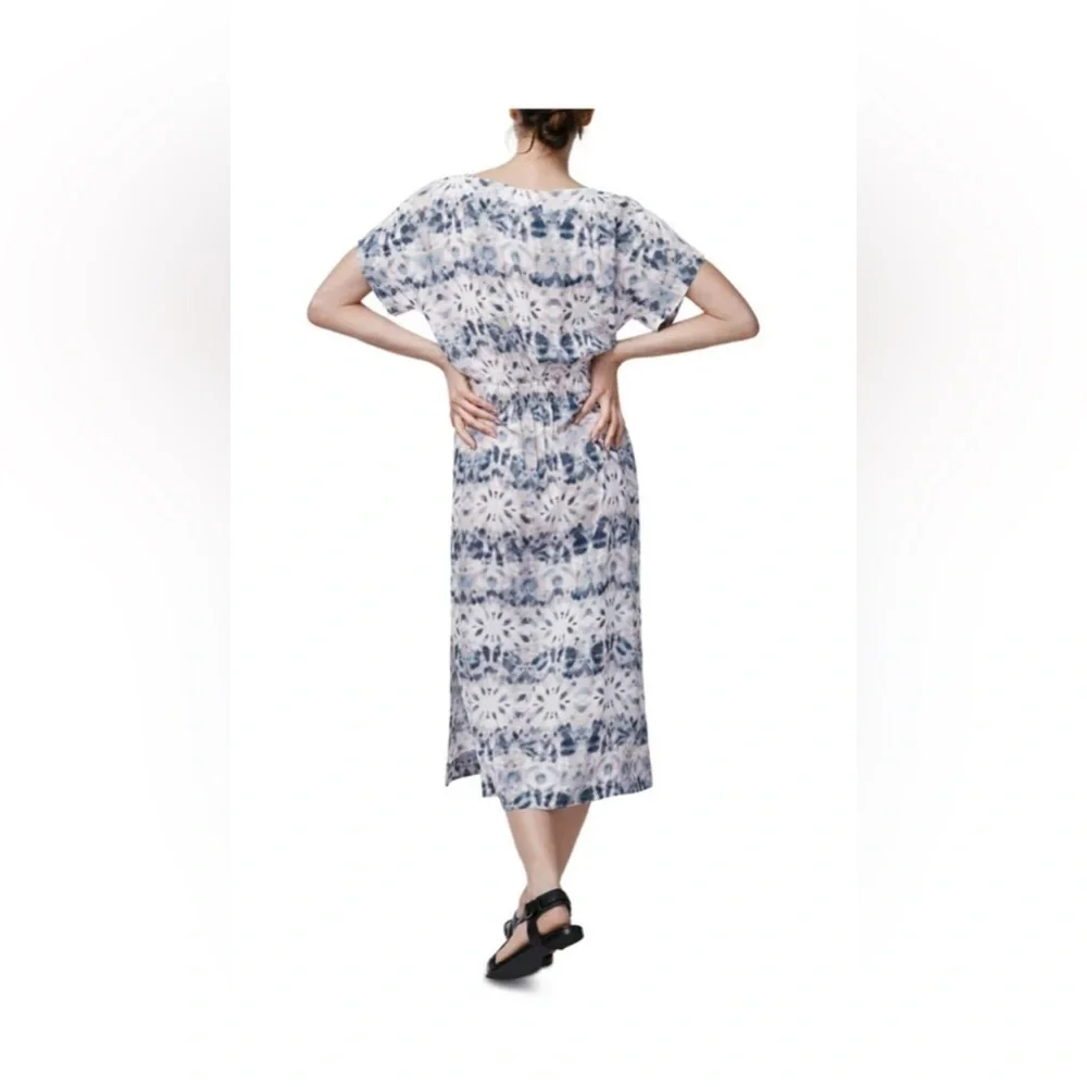 NWOT B. New York Women's Short Sleeve Dolman Wrap Dress Tie-Dye Print Size S‌ - Picture 2 of 11